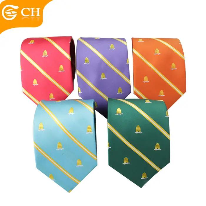 OEM ODM сервис окрашенные в пряжи тканые галстуки полосатые синие оранжевые разноцветные жаккардовые галстуки мужские галстуки из полиэстера с логотипом на заказ