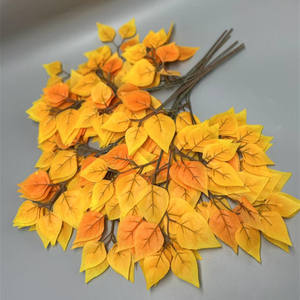 Branches artificielles de feuilles de bouleau imperméables, plantes vertes, <span class=keywords><strong>feuillage</strong></span> pour aménagement paysager extérieur et création d'arbres - Product Image 5