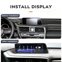 Autoradio 12,3 pouces avec écran partagé, 4 Go de RAM + 64 Go de ROM, Carplay et Android Auto pour Lexus RX 2016-2019