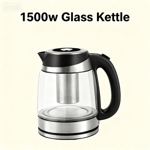 Hervidor Eléctrico de Vidrio Borosilicato de 1.8L, 1500W, Ebullición Rápida, Protección Contra Ebullición en Seco, Indicador LED, 220V, para Cocina y <span class=keywords><strong>Hotel</strong></span> - Product Image 4