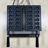 Gaufrier 12 empreintes en forme d'ours, antiadhésif, pour gaufres et gâteaux, chauffe uniformément, en acier inoxydable