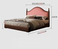 Amerikanisches Retro-Massivholzbett Windsor Französischer Mittelalterlicher Stil Modernes Minimalistisches Doppelbett Hauptschlafzimmer