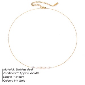 <span class=keywords><strong>Manco</strong></span> Damen Trendige Edelstahl-Gliederkette Halskette mit Süßwasserperle Vergoldet Zertifizierter Schmuck Jubiläumsgeschenk - Product Image 6