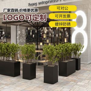 Produttore grande scatola rettangolare fioriera all'ingrosso vasi da fiori sollevati da <span class=keywords><strong>giardino</strong></span> <span class=keywords><strong>in</strong></span> acciaio vaso fioriera - Product Image 5