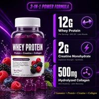 Gummies Riches en Protéines 12g Whey Créatine Monohydrate Collagène Sans Sucre Saveur Baies