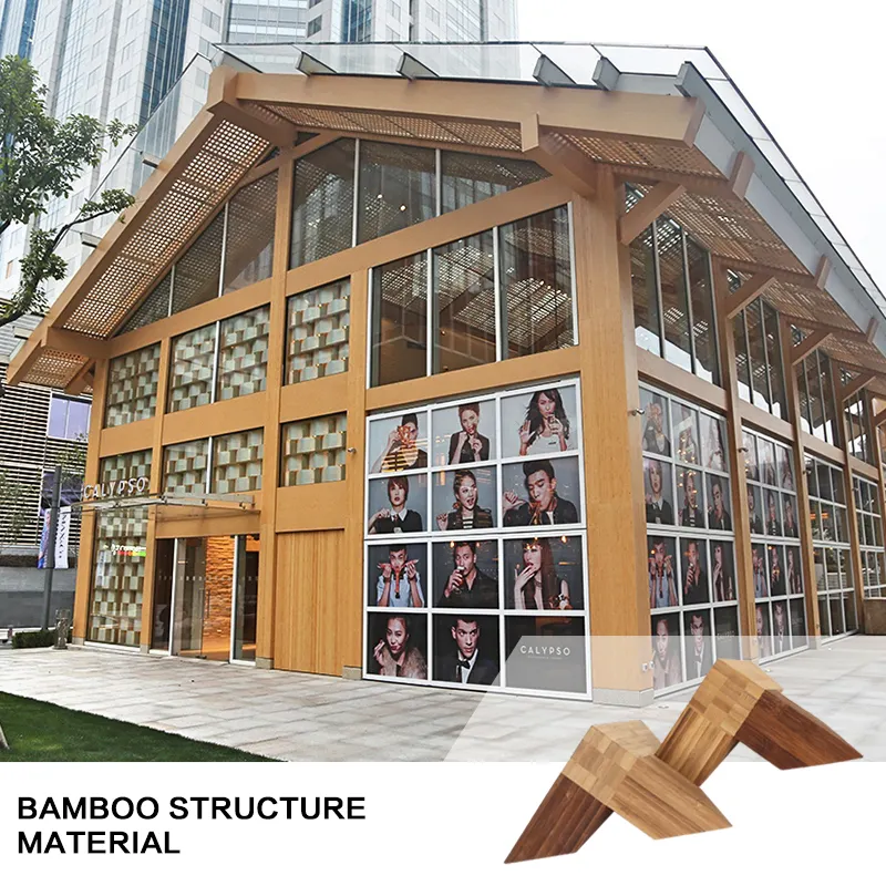 China wholesale moso bamboo construction building Garden bamboo hut materials New construction materials