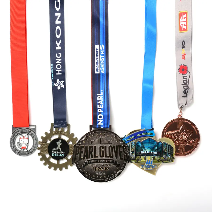 Medalha de bronze esportiva para lembrancinhas, medalhas e troféus com fita, excelente preço, metal personalizado de alta qualidade, Europa