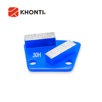 Pads de polissage de sol en diamant à dents droites trapézoïdales KHONTI, grain 6-400 pour pierre, OEM ODM