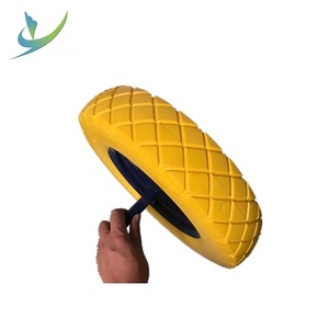 Roue de brouette durable de 16 pouces, roue en caoutchouc plein, roue en mousse PU 3.50-8, roue en caoutchouc de <span class=keywords><strong>14</strong></span> pouces - Product Image 4