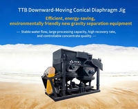 Jig de Diafragma Cónico de Movimiento Descendente TTB, Gran Capacidad, Distribución Uniforme del Agua, Ahorro de Energía, Tamaño de Alimentación < 6 mm