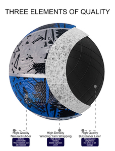 Balón de Baloncesto Urbano Personalizable, Material de Goma Resistente, Tamaño 7, Deportes al Aire Libre, Logotipo Personalizado, Colorido, para Competencia - Product Image 2
