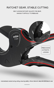 Ống cắt 32mm-75mm Hợp kim nhôm cơ thể Ratchet kéo ống cắt PVC/PU/PP/PE ống cắt dụng cụ cầm tay - Product Image 4