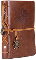 Carnet de notes A6 vintage personnalisé journal de voyage en cuir PU 100 intérieur prix d'usine couverture rigide cadeau à feuilles mobiles