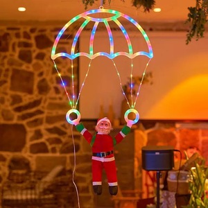 LED Christmas Parachute String <b>Lights</b> Indoor and Outdoor Christmas <b>Decorative</b> <b>Lights</b> Santa Claus Alphabet <b>Lights</b> Cord Pendant - Product Image 1