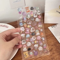 Autocollants en vinyle 3D mignons, gaufrés, imperméables et écologiques, motifs animaux de dessin animé, pour coques de téléphone, journaux et scrapbooking DIY