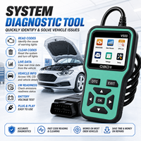 Escáner de Automóviles V500 OBDII EOBD, Lector de Códigos de Error del Motor con Datos en Tiempo Real, Consulta de DTC, Verificación de Voltaje de Batería y Revisión de Diagnóstico