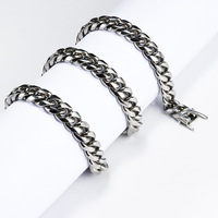 Bijoux punk rock en acier inoxydable robuste, chaîne cubaine Miami, accessoires, bracelet pour homme Hip Hop, collier chaîne gourmette, résistant à l'eau