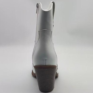<span class=keywords><strong>Stivali</strong></span> da Cowgirl da cavaliere in pelle bianca di nuovo design di fabbrica NR <span class=keywords><strong>stivali</strong></span> booster con <span class=keywords><strong>tacco</strong></span> alto alla moda - Product Image 2