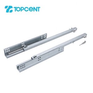 TOPCENT Undermount Soft Close Channel <strong>Vertical</strong> Sliding <strong>Drawer</strong> Rail - Product Image 2