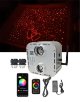 Moteur d'éclairage à fibre optique LED à double tête, compatible avec l'application tactile, 32 W, effet scintillant, musique