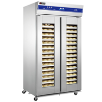 Chambre de Fermentation Professionnelle en Acier Inoxydable à Double Porte, 32 Plateaux, pour Boulangerie, Température et Humidité Contrôlées