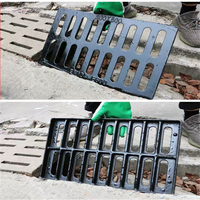 Grille de drainage en fonte ductile avec revêtement époxy rond/carré OEM EN124 A15 B125 C250 Classe D400 E600 F900, couleur personnalisée