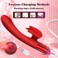 Erwachsenen-Sexspielzeuge 10 Leckfunktionen G-Punkt Klitoris-Stimulation Vibrierende Dildos USB Aufladbar Wasserdicht Umweltfreundlich 7 Frequenzen