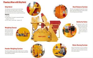 Pmixers 500L động cơ diesel hành tinh trộn bê tông với hiệu quả cao 15 m/h năng suất giá thấp - Product Image 2