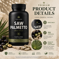 Label privé santé de la prostate avec Saw Palmetto prend en charge la prostate