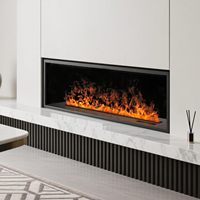 Kalsubo – Nouvelle cheminée électrique intelligente 3D à vapeur d'eau de 39,3 pouces, humidificateur à flamme à vapeur d'eau pour la maison, le bureau et l'hôtel