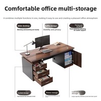 Estación de trabajo de madera maciza, duradera, Simple y moderna, escritorio de oficina, gabinete de personal, silla de oficina financiera, combinación de escritorio para ordenador