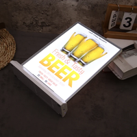 Boîte lumineuse LED de bureau, affichage mince, double face, boîte lumineuse de table pour la promotion de menus de restaurant, café