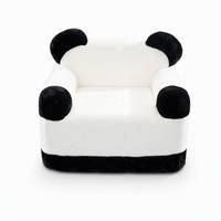 Canapé-lit pour enfants en velours personnalisable avec motif de panda, fauteuil en peluche doux pour tout-petits, siège mignon en forme d'animal pour la chambre à coucher et le salon
