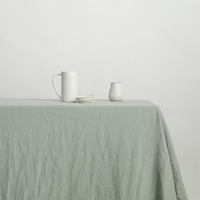 Nappe en lin délavé, résistante aux plis, rectangulaire, pour mariage, restaurant, décoration intérieure - Vente en gros usine
