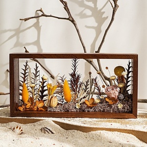 Fleur éternelle, fleur séchée, cadre photo en bois massif, kit de matériaux DIY faits à la main, décoration, cadeau, cadeau d'accompagnement - Product Image 4