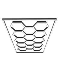 Lampes LED hexagonales portables 720W pour atelier, garage, bureau - Classement IP55, garantie 3 ans, 14 têtes de lampe, dimmables