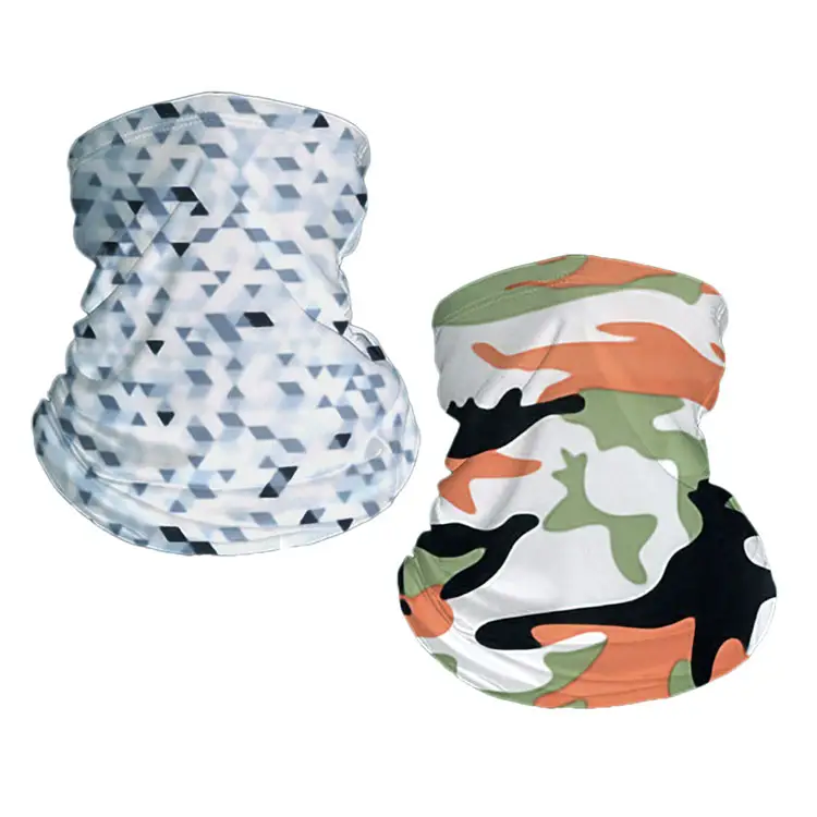 बहुरंगा पुरुषों महिलाओं Headwear छोटे MOQ सर्दियों Windproof कस्टम क्रिसमस गर्दन Bandanas दुपट्टा