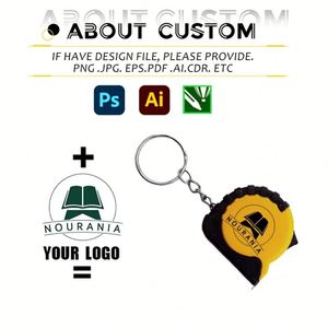 Promotional Portable Mini Steel Tape Measure 1M <b>Keychain</b> Measuring Keychains with <b>Custom</b> Logo - Product Image 2