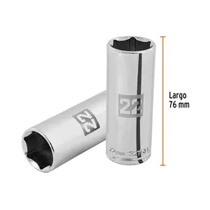 Juego de Llaves de Tubo de 22 mm, 6 Puntas, Accionamiento de 1/2'', Marca TRUPER - Product Image 3