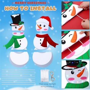 Linda Decoración Navideña de Muñeco de Nieve para Jardín, Material PP, Adornos de Invierno para Césped, para la Temporada Festiva - Product Image 4
