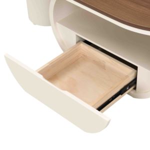 <span class=keywords><strong>Tavolino</strong></span> da Caffè Ovale Moderno ATUNUS con Ampio Cassetto Portaoggetti, <span class=keywords><strong>Design</strong></span> Elegante in <span class=keywords><strong>Legno</strong></span> Bianco per Soggiorno e Ufficio Contemporanei - Product Image 6