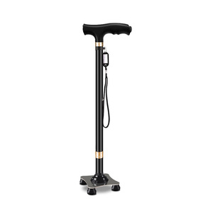 Canne de marche télescopique Chaoyi en alliage d'aluminium avec lumière, quatre pieds antidérapants et accoudoirs, aide à la marche - Product Image 2