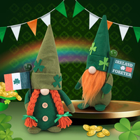 Fait à la main décoratif St Patricks irlandais ornement Saint vacances maison Gnome décor personnalisé irlandais Patrick's artisanat feutre Gnome
