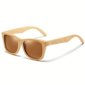 Gafas de Sol de Bambú Natural Hechas a Mano con Logotipo Personalizado 2025, Gafas de Sol de Madera Polarizadas con Lentes de Espejo UV400 para Hombre y Mujer - Product Image 6