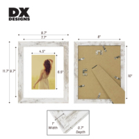 Bingkai Foto Kayu MDF Gaya Modern DX Designs 8x10 11x114 Inch A4 Desain Cetak UV, Dapat Diletakkan Sendiri dan Dipasang di Dinding untuk Penggunaan di Rumah