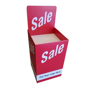 New Customized Supermarket Promotion Custom Cardboard Retail Dump Bins Display <b>Stand</b> <b>Printed</b> Corrugated Pallet Dump Bin - Product Image 5