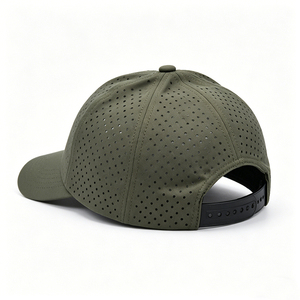 Casquette de baseball à 6 panneaux perforée découpée au laser, ultra-respirante, séchage rapide, en fil de coton, casquette de sport légère, chapeau de soleil unisexe pour - Product Image 5