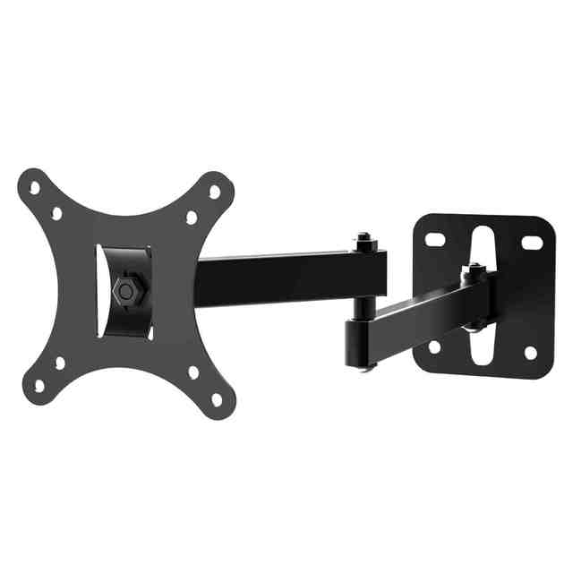 Steel TV Wall Bracket 10-24" Vesa Max 100x100 15kg Load Capacity 14 Degrees Tilt LCD Compatible