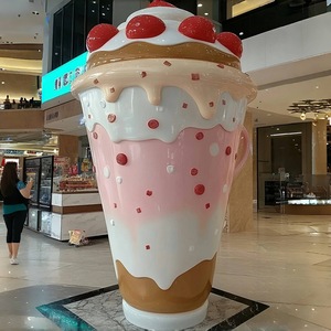 Scultura in Resina Astratta Moderna Grande e Colorata a Forma <span class=keywords><strong>di</strong></span> Bicchiere Gigante, Resistente ai Raggi UV, per Decorazione Giardino, con Logo Personalizzato - Product Image 5