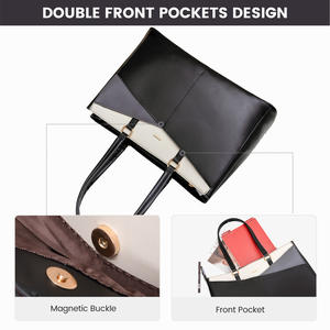 Женский непромокаемый кожаный портфель с подкладкой из полиэстера, 15,6 дюймов - Product Image 2